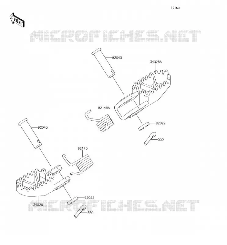 FOOTREST Kawasaki TOUT-TERRAIN 65 2018 KX65  KX65AJF