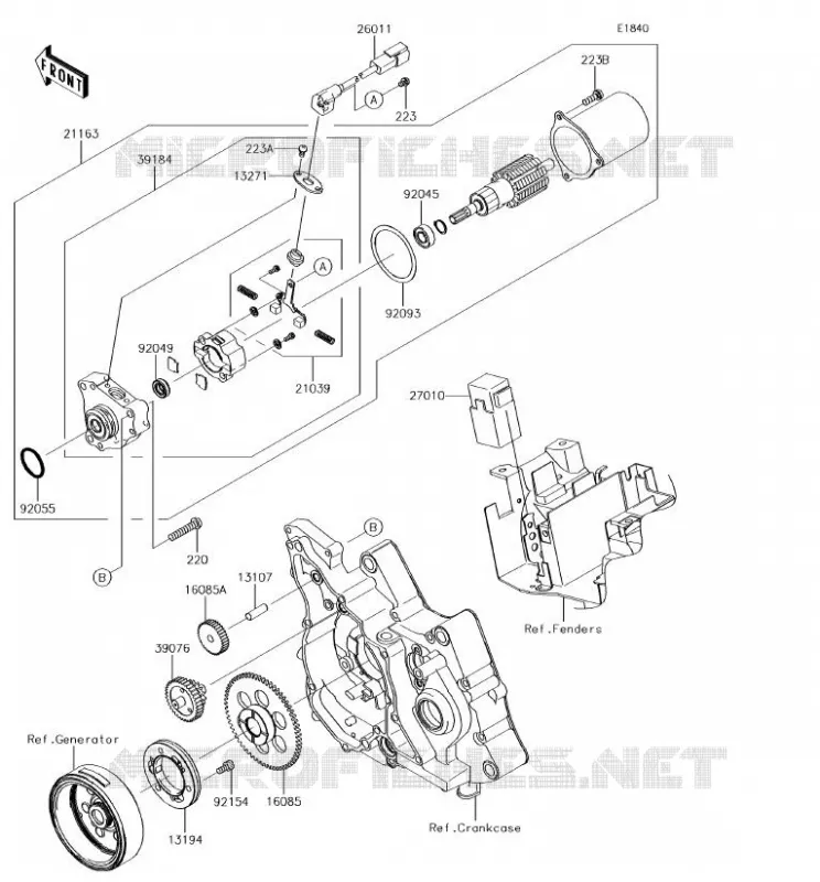 STARTER MOTOR Kawasaki TOUT-TERRAIN 110 2018 KLX110L  KLX110DJF