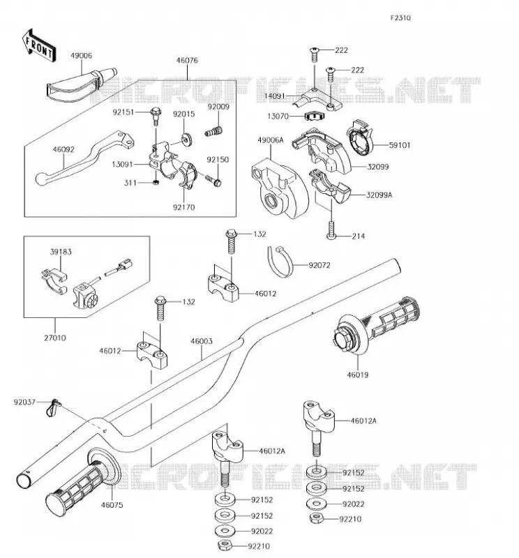 HANDLEBAR Kawasaki TOUT-TERRAIN 100 2018 KX100  KX100FJF
