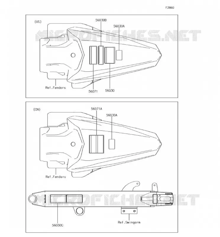 LABELS Kawasaki TOUT-TERRAIN 100 2018 KX100  KX100FJF