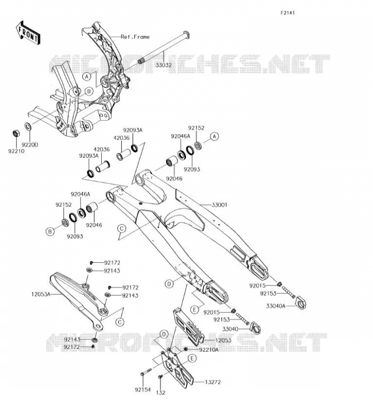 SWINGARM Kawasaki TOUT-TERRAIN 250 2018 KX250F  KX252AJF