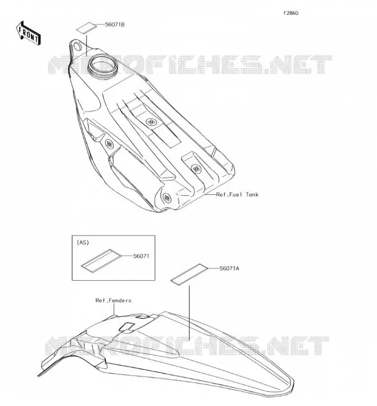 LABELS Kawasaki TOUT-TERRAIN 250 2018 KX250F  KX252AJF