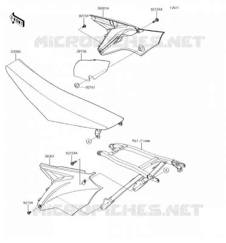 SIDE COWLING Kawasaki TOUT-TERRAIN 250 2018 KX250F  KX252AJF