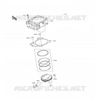 CYLINDER   PISTON  voor Kawasaki KLX450R 2015