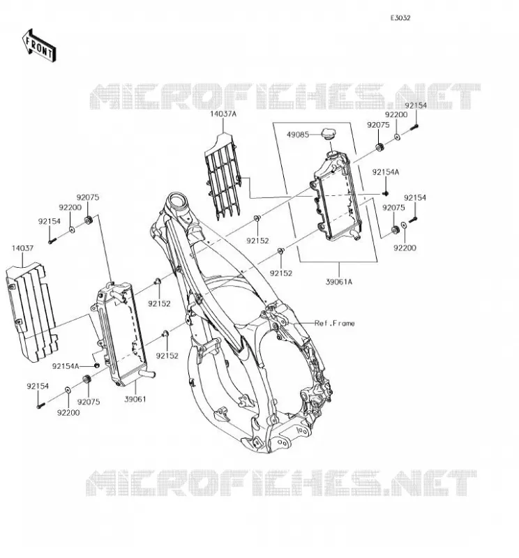 RADIATOR Kawasaki TOUT-TERRAIN 450 2018 KLX450R  KLX450AJF