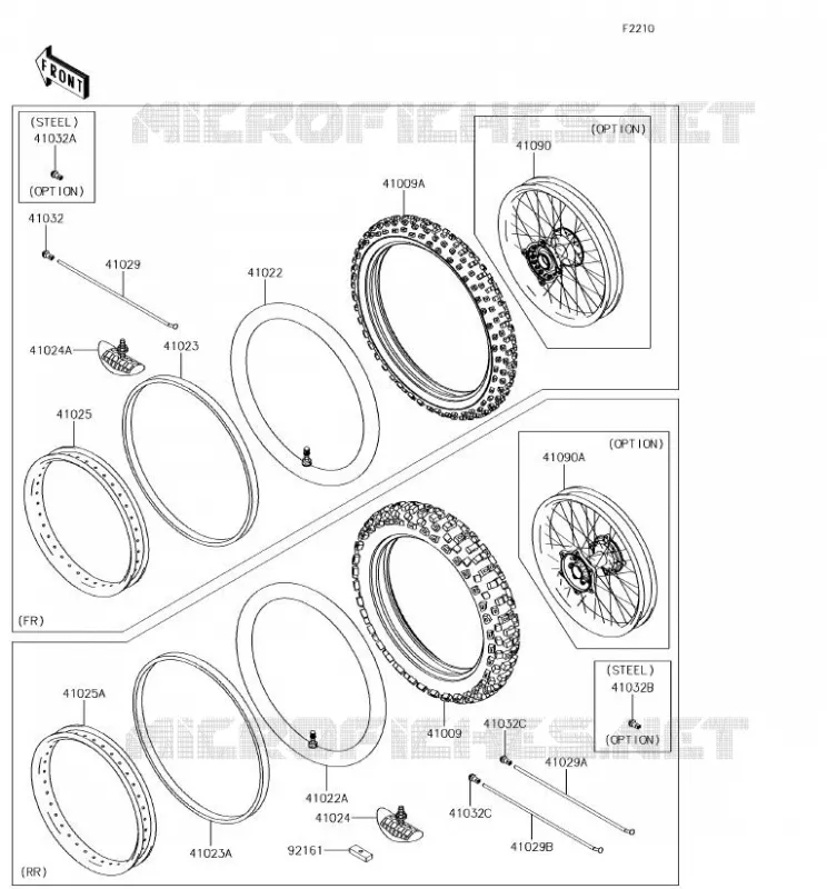 TIRES Kawasaki TOUT-TERRAIN 450 2018 KX450F  KX450HJF