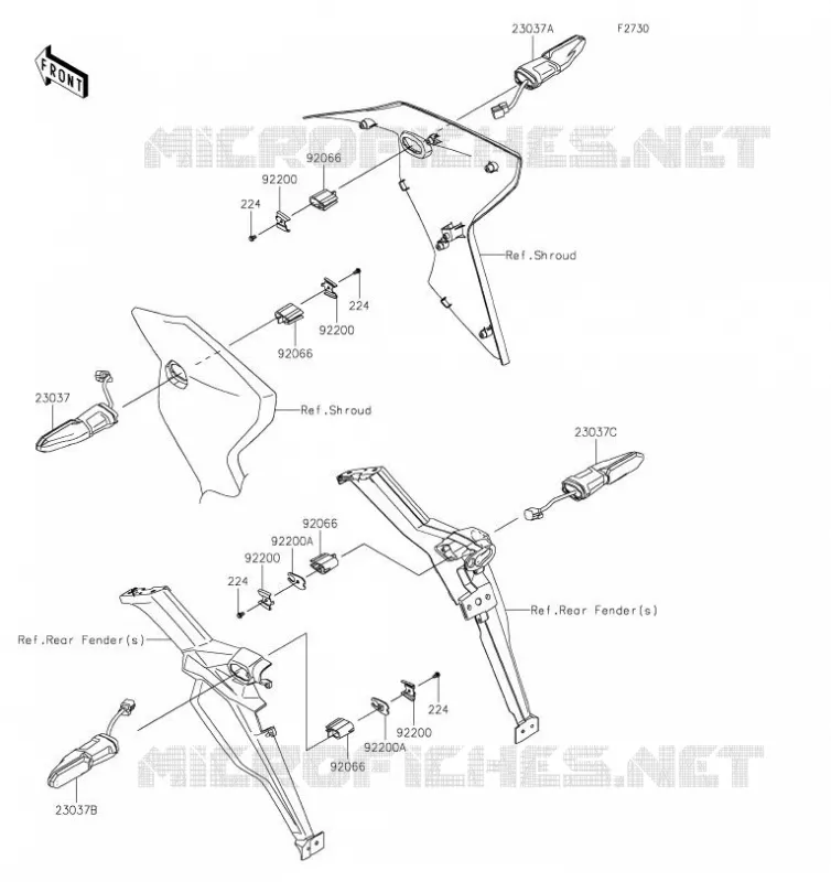 INDICATORS Kawasaki MOTOS 1000 2019 VERSYS 1000  KLZ1000CKF