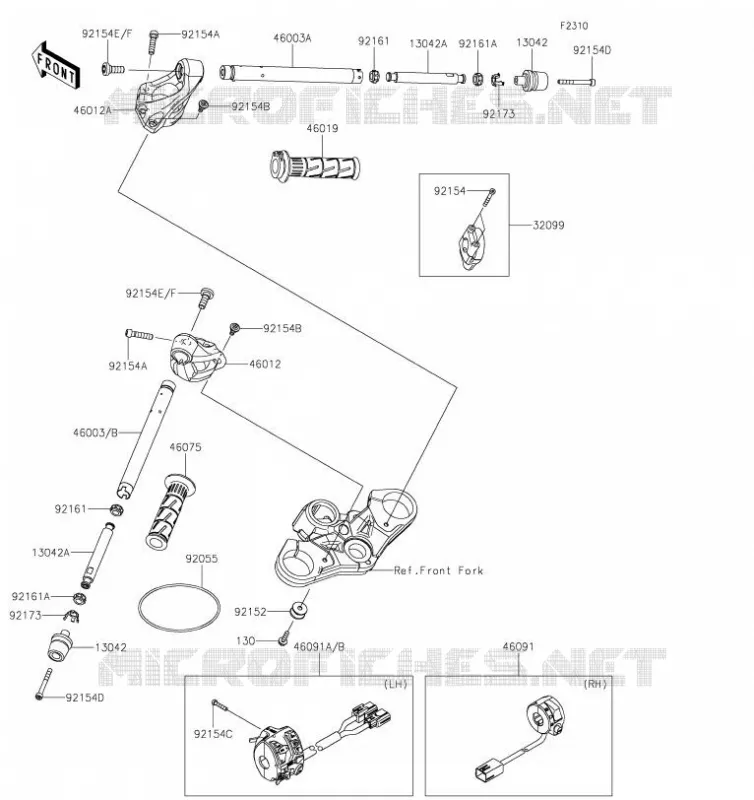 HANDLEBAR Kawasaki MOTOS 1000 2019 NINJA H2 SX  ZX1002AKF
