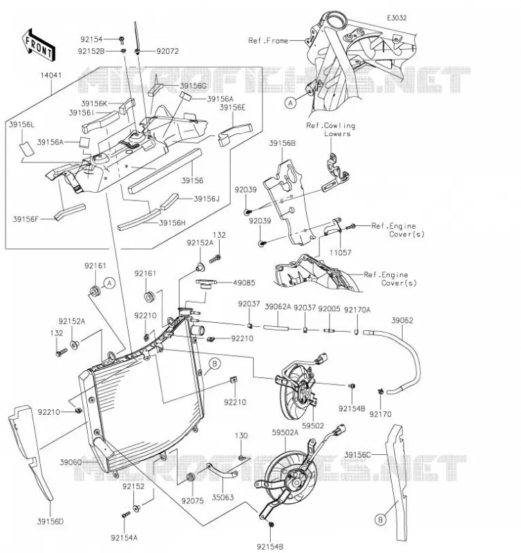 RADIATOR Kawasaki MOTOS 1000 2019 NINJA H2 SX  ZX1002AKF