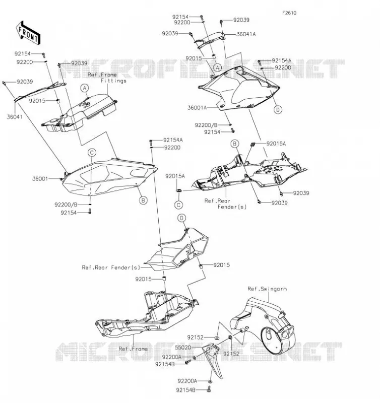 SIDE COVERS - CHAIN COVER Kawasaki MOTOS 1000 2019 NINJA H2 SX  ZX1002AKF