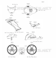 STICKER(GRAY) voor Kawasaki NINJA ZX-6R 2019