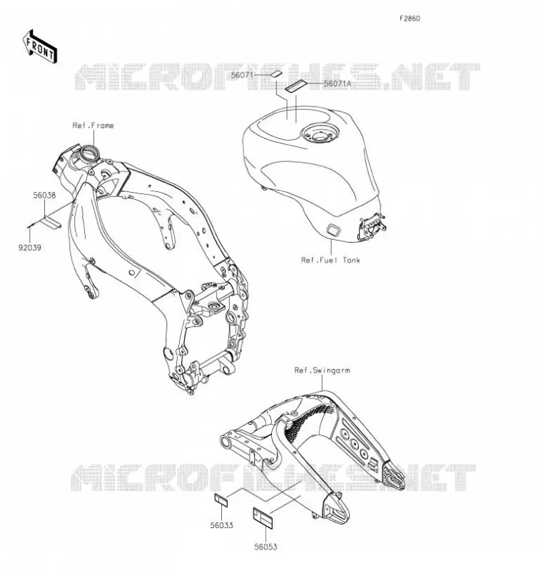 LABELS Kawasaki MOTOS 600 2019 NINJA ZX-6R  ZX636GKFA
