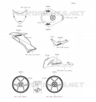 STICKER(GRAY) voor Kawasaki NINJA ZX-6R 2019