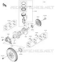 CRANKSHAFT   PISTON voor Kawasaki MULE PRO-FX 2019