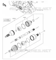 DRIVE SHAFT(ARRI&Egrave;RE) voor Kawasaki MULE PRO-FX 2019
