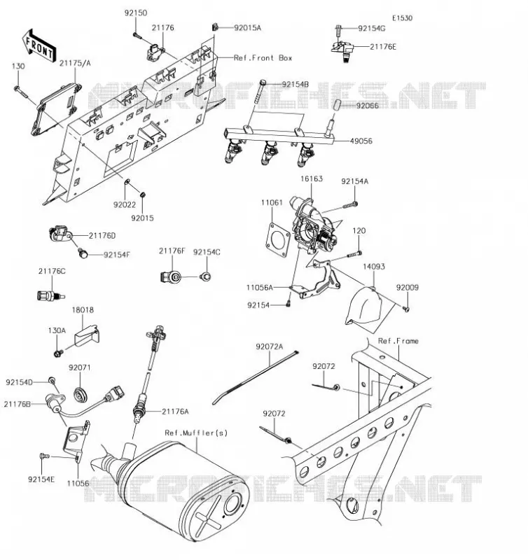 FUEL INJECTION Kawasaki SSV 820 2019 MULE PRO-FX  KAF820EKF