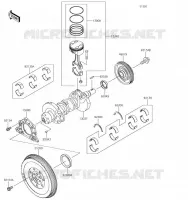 CRANKSHAFT   PISTON voor Kawasaki MULE PRO-FX 2019
