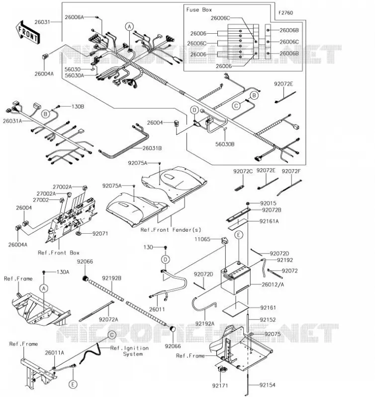 CHASSIS ELECTRICAL EQUIPMENT Kawasaki SSV 820 2019 MULE PRO-FX  KAF820FKF