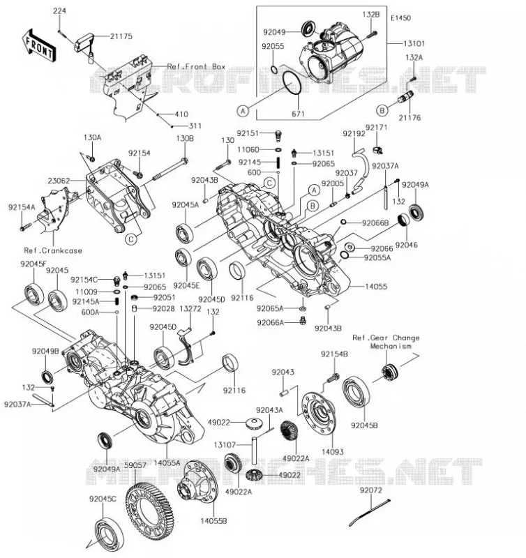 DRIVE SHAFT - FINAL GEAR Kawasaki SSV 820 2019 MULE PRO-FX  KAF820FKF