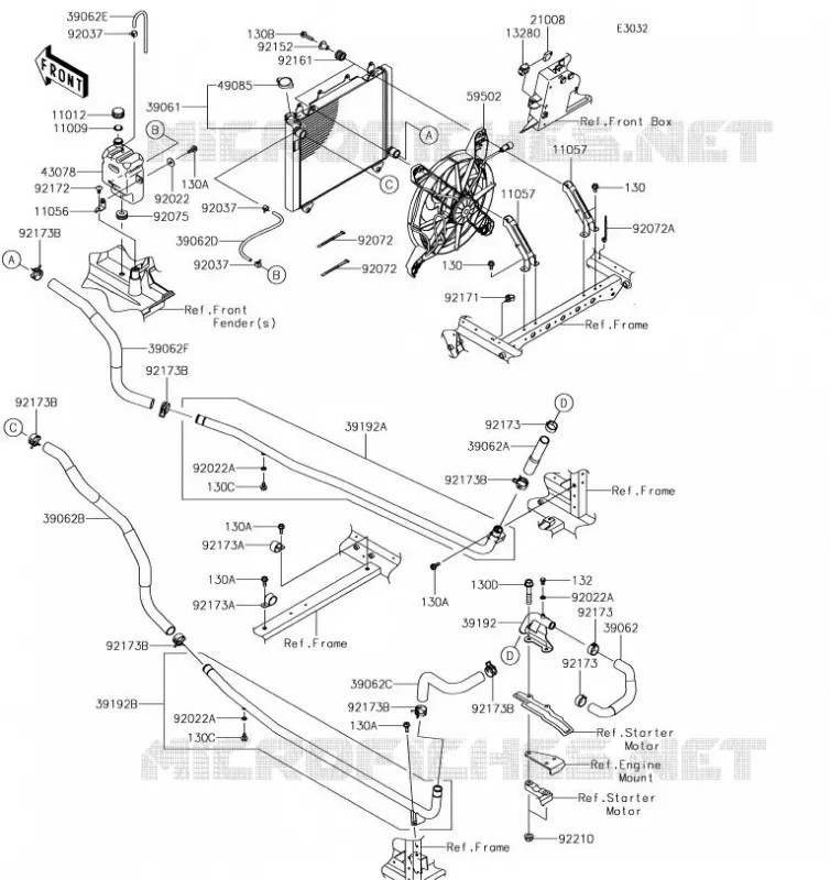 RADIATOR Kawasaki SSV 820 2019 MULE PRO-FX  KAF820FKF
