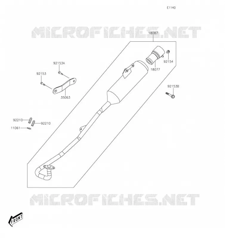 EXHAUST Kawasaki QUAD 90 2020 KFX90  KSF90ALF