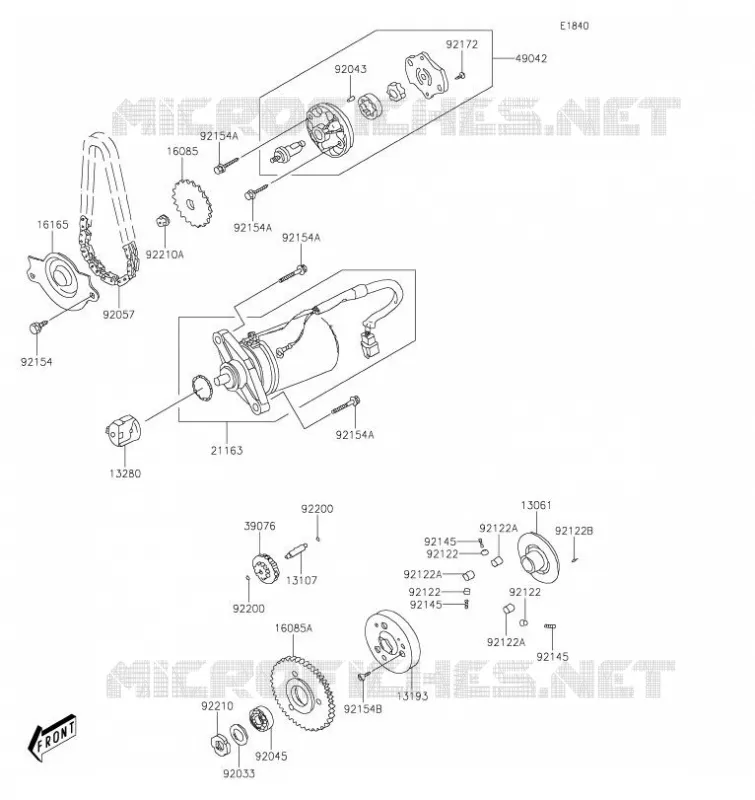STARTER MOTOR Kawasaki QUAD 90 2020 KFX90  KSF90ALF