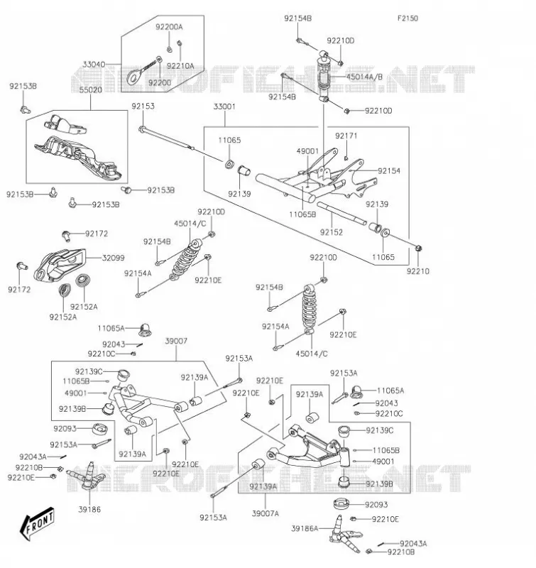 SUSPENSION Kawasaki QUAD 90 2020 KFX90  KSF90ALF