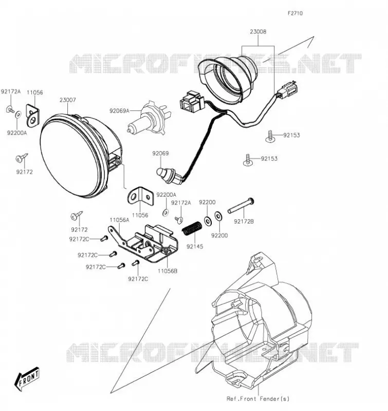 LENS(S) Kawasaki QUAD 300 2020 BRUTE FORCE 300  KVF300CLF