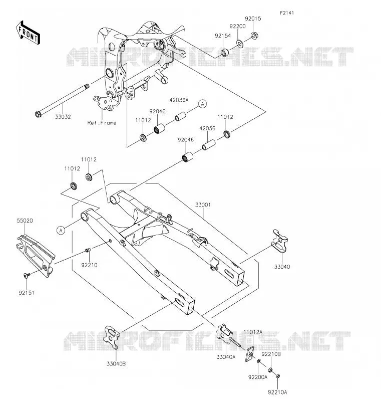 SWINGARM Kawasaki MOTOS 125 2020 NINJA 125  BX125ALF