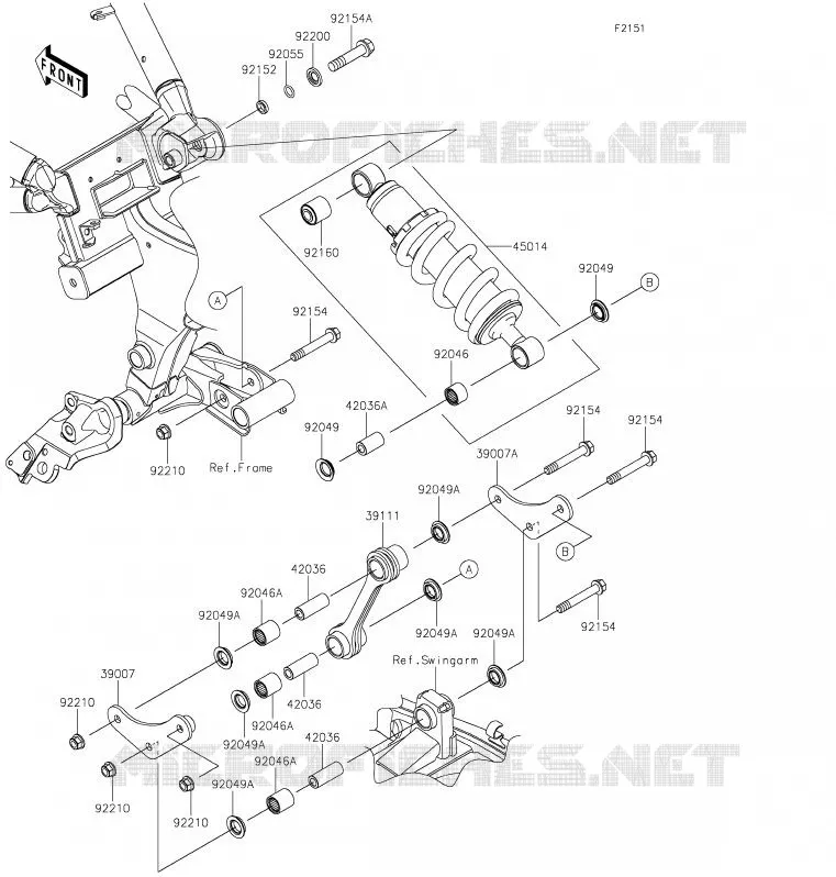 SUSPENSION - SHOCK ABSORBER Kawasaki MOTOS 650 2020 VULCAN S  EN650CLF