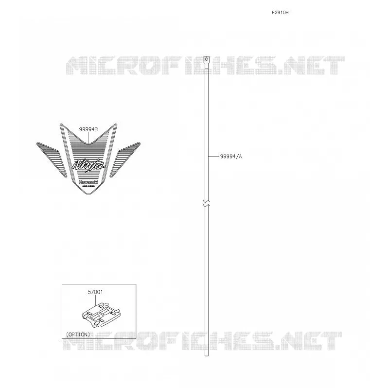 ACCESSORY(DECALS) Kawasaki MOTOS 400 2020 NINJA 400  EX400GLFA