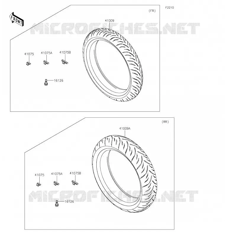 TIRES Kawasaki MOTOS 400 2020 NINJA 400  EX400GLFA