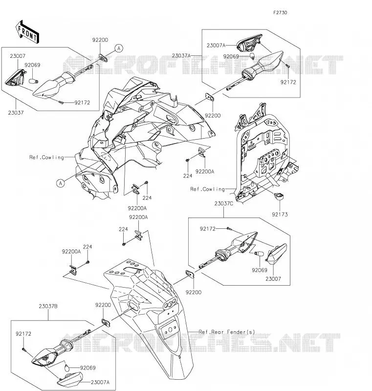 INDICATORS Kawasaki MOTOS 300 2019 VERSYS-X 300  KLE300BKF