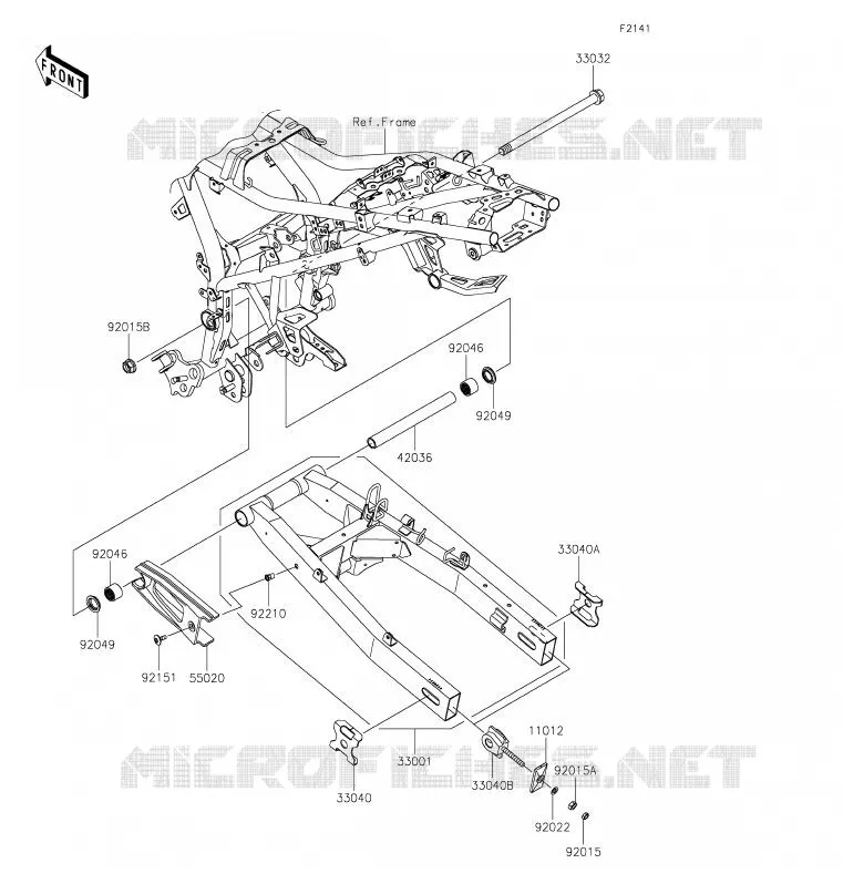 SWINGARM Kawasaki MOTOS 300 2020 VERSYS-X 300  KLE300BLFA