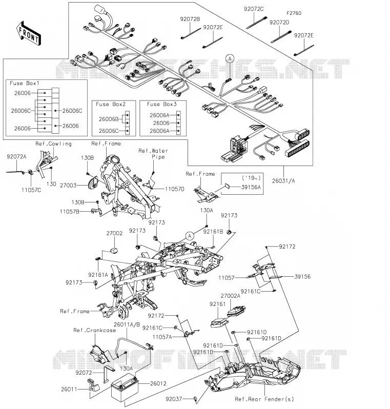 CHASSIS ELECTRICAL EQUIPMENT Kawasaki MOTOS 300 2019 VERSYS-X 300  KLE300CKF