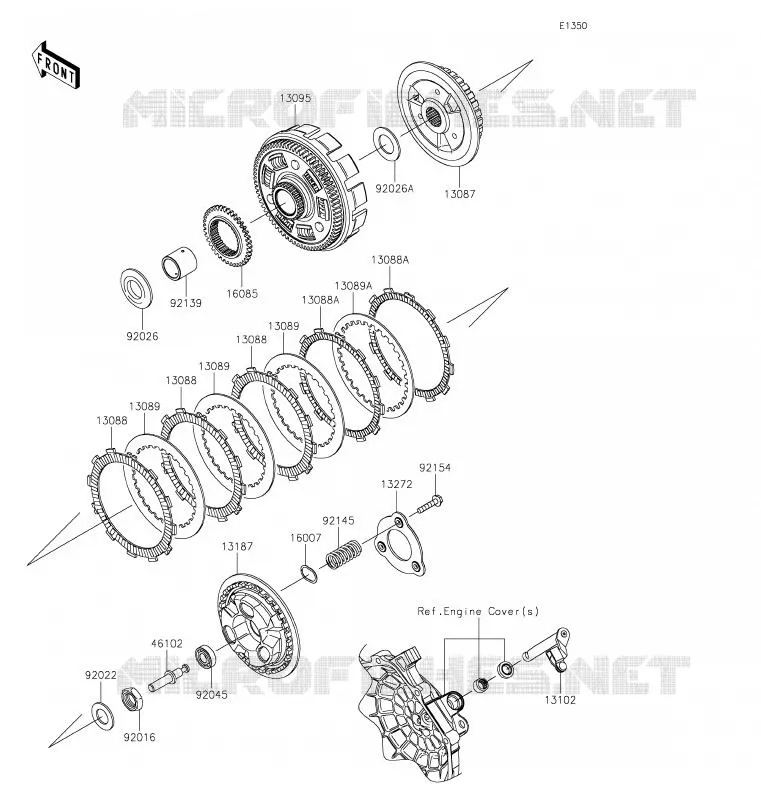 CLUTCH Kawasaki MOTOS 300 2019 VERSYS-X 300  KLE300CKF