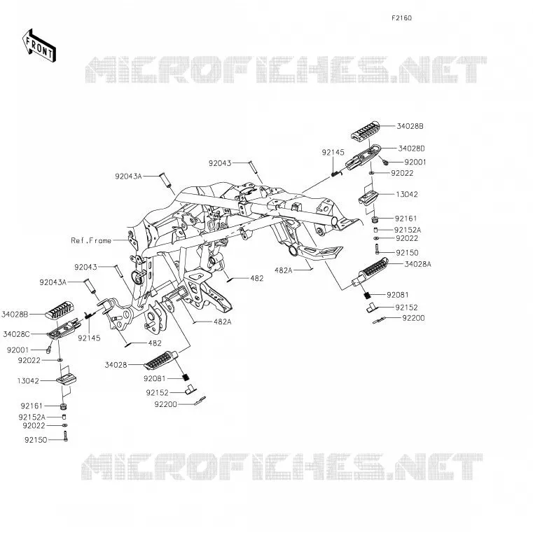 FOOTREST Kawasaki MOTOS 300 2019 VERSYS-X 300  KLE300CKF