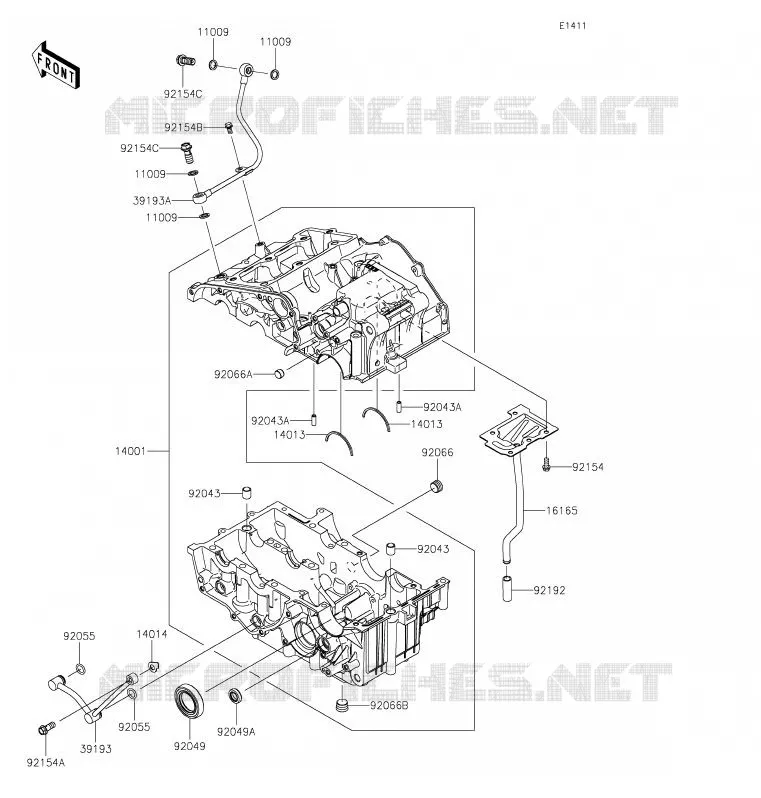 CRANKCASE(S) Kawasaki MOTOS 300 2019 VERSYS-X 300  KLE300CKF