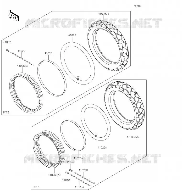 WHEELS - TIRES Kawasaki MOTOS 300 2019 VERSYS-X 300  KLE300CKF