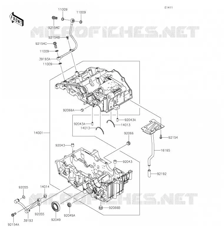 CRANKCASE(S) Kawasaki MOTOS 300 2019 VERSYS-X 300  KLE300CKFA