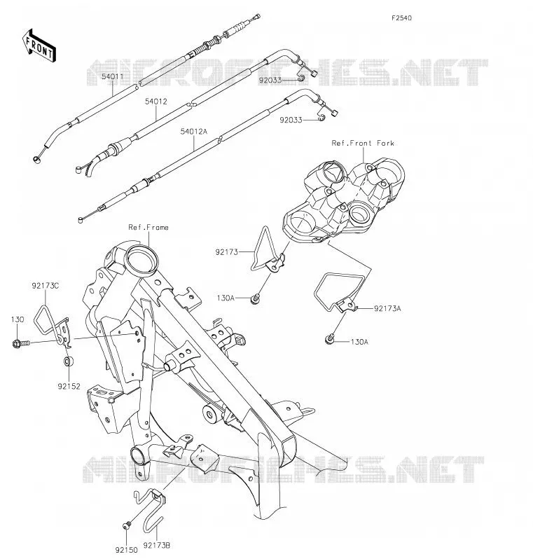 CABLES Kawasaki MOTOS 300 2019 VERSYS-X 300  KLE300CKFA