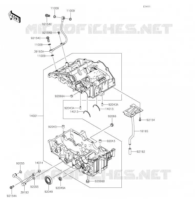CRANKCASE(S) Kawasaki MOTOS 300 2019 VERSYS-X 300  KLE300CKFA