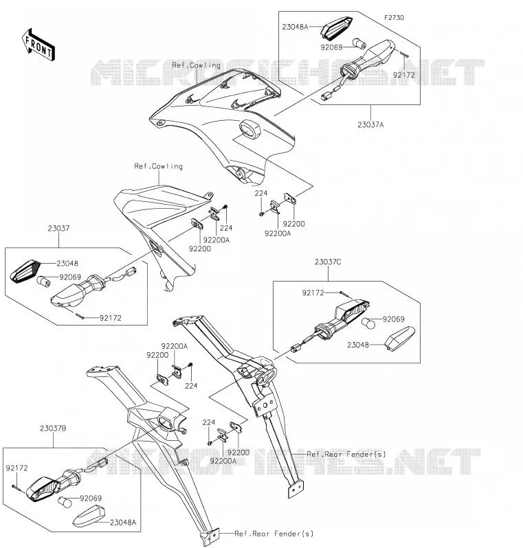 INDICATORS Kawasaki MOTOS 650 2020 VERSYS 650  KLE650FLF