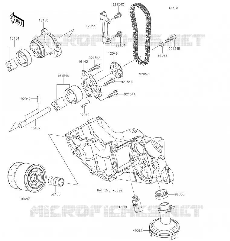 OIL PUMP Kawasaki MOTOS 650 2020 VERSYS 650  KLE650FLF