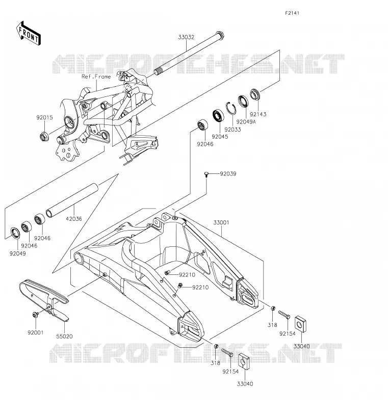 SWINGARM Kawasaki MOTOS 650 2020 VERSYS 650  KLE650FLF