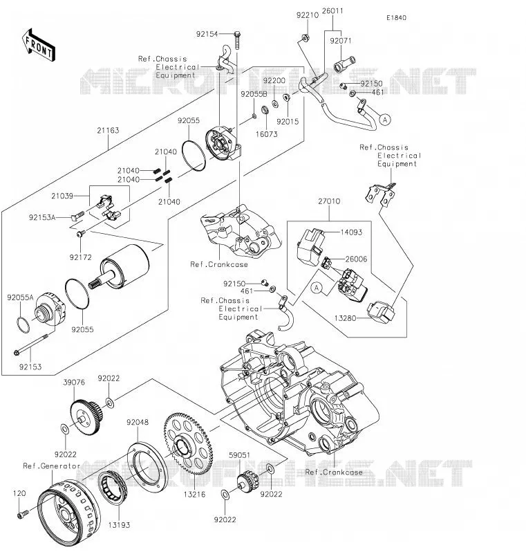 STARTER MOTOR Kawasaki MOTOS 230 2020 KLX230  KLX230BLF