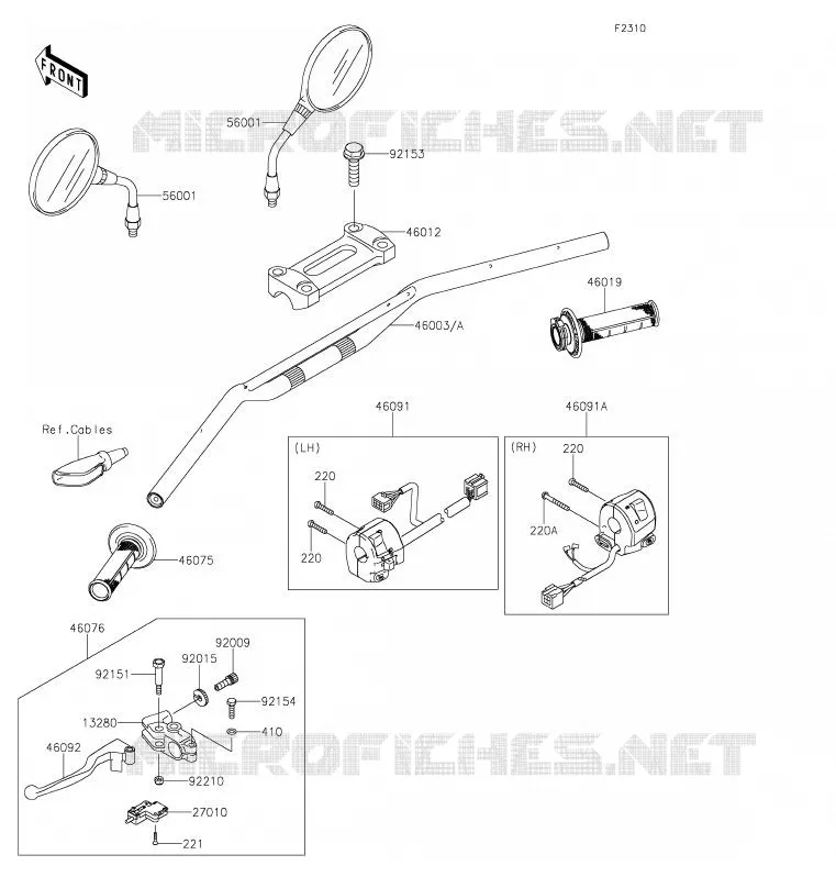 HANDLEBAR Kawasaki MOTOS 250 2020 KLX250  KLX250SLF
