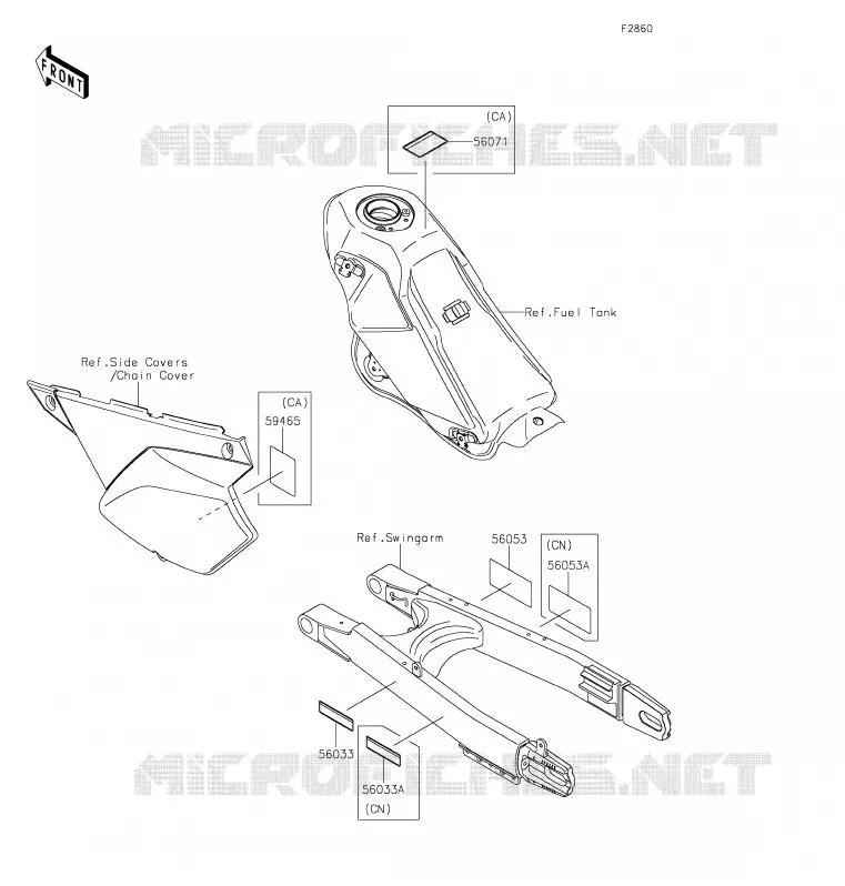 LABELS Kawasaki MOTOS 250 2020 KLX250  KLX250SLF