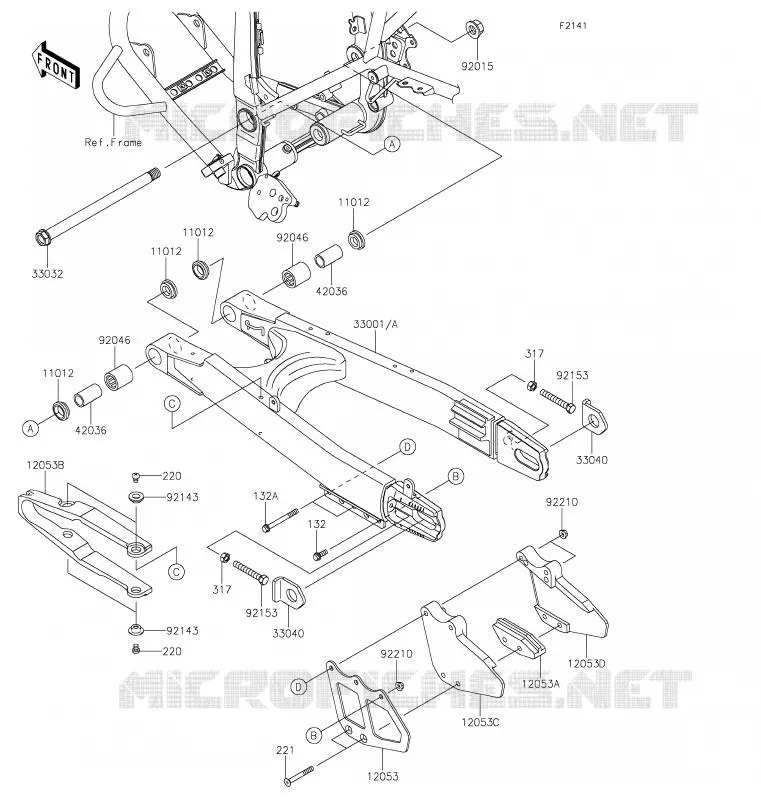 SWINGARM Kawasaki MOTOS 250 2020 KLX250  KLX250SLF