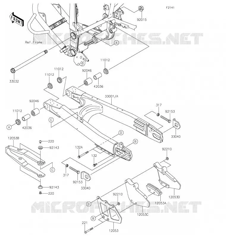 SWINGARM Kawasaki MOTOS 250 2020 KLX250  KLX250SLFA